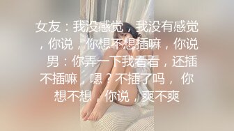 女友：我没感觉，我没有感觉，你说，你想不想插嘛，你说   男：你弄一下我看看，还插不插嘛，嗯？不插了吗， 你想不想，你说，爽不爽